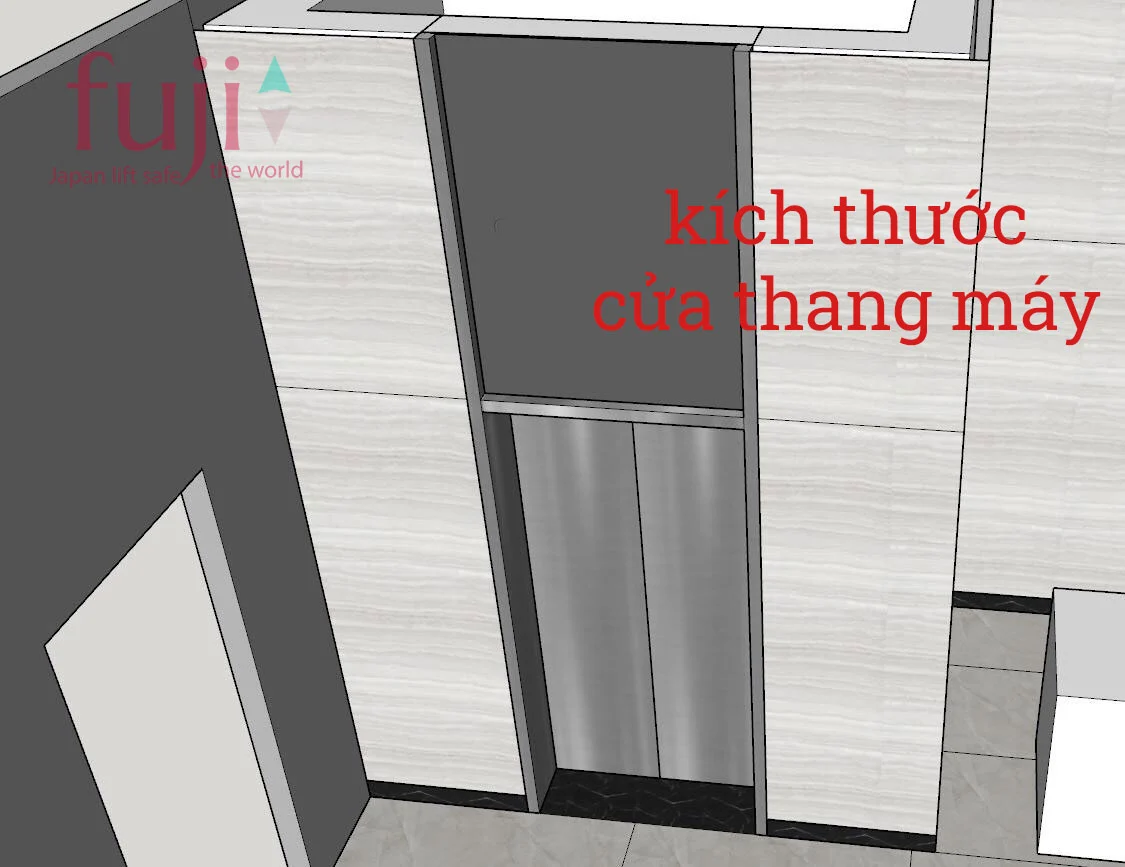 kích thước cửa thang máy