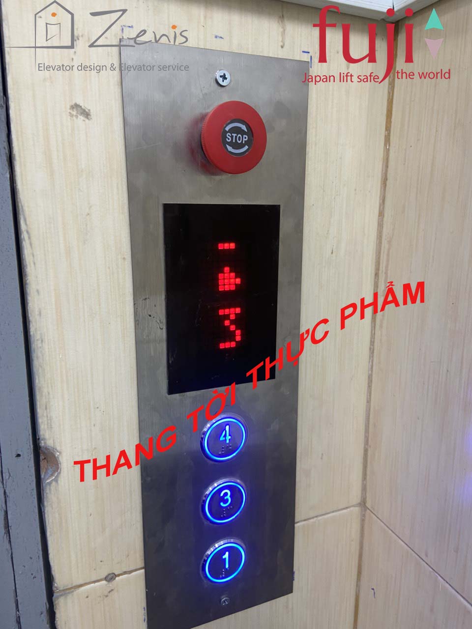 bảng bấm thang thực phẩm