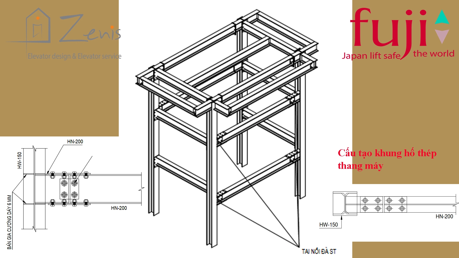 Đặc điểm của khung hố thép thang máy