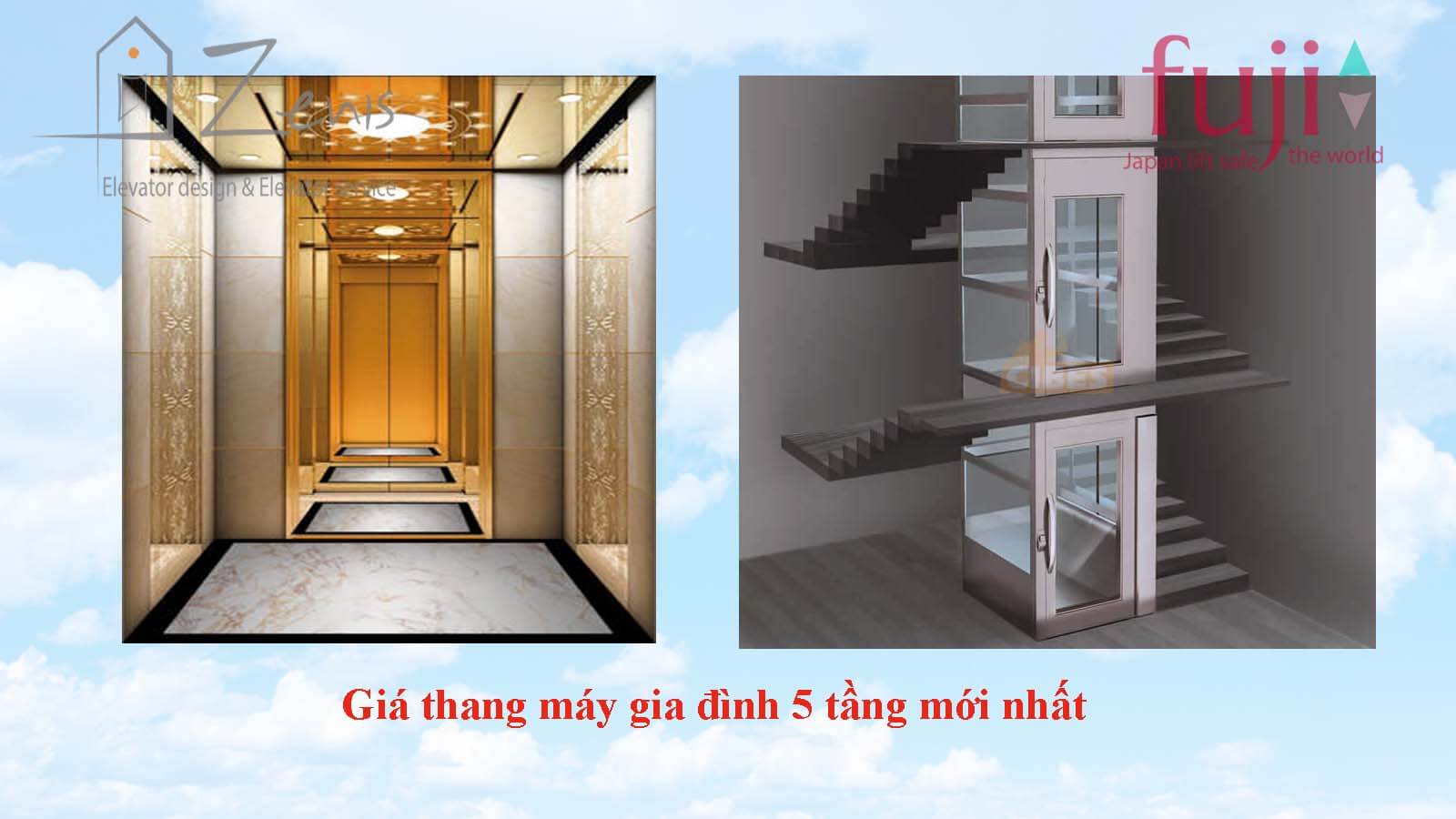 Giá thang máy gia đình 5 tầng mới nhất