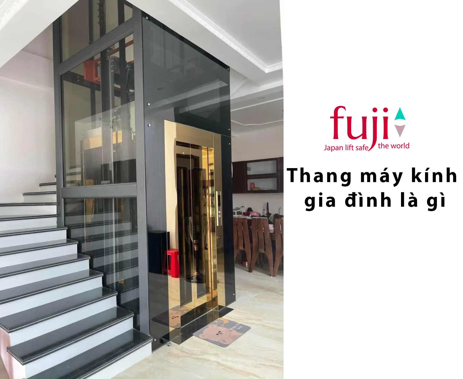 cầu thang máy kính gia đình là gì?