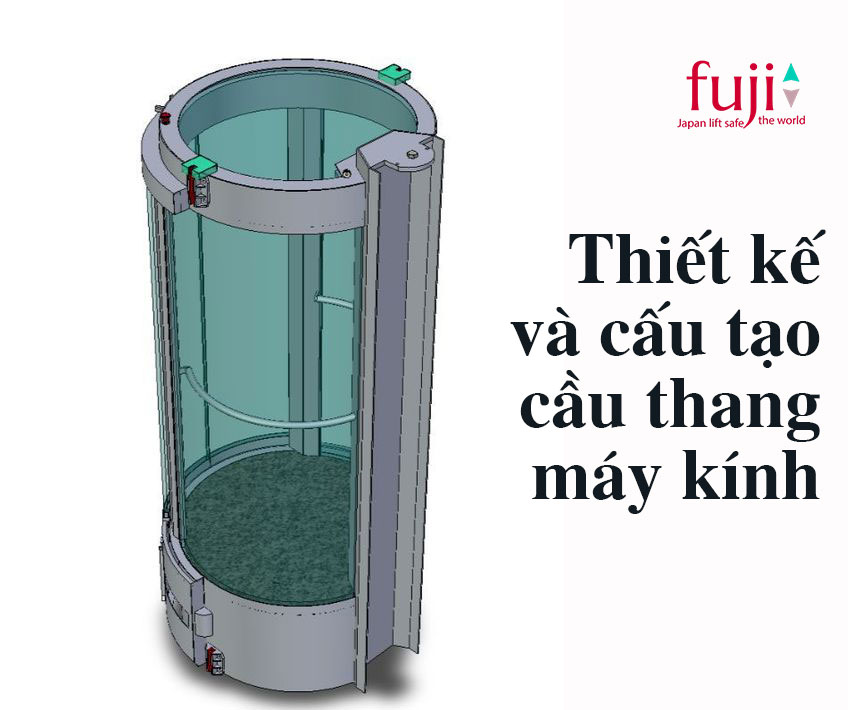 Thiết kế và cấu tạo cầu thang máy kính