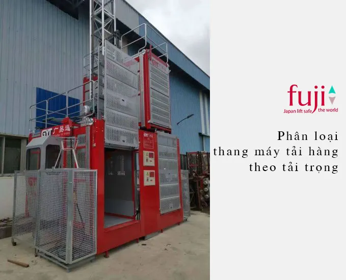 Phân loại thang máy tải hàng theo tải trọng