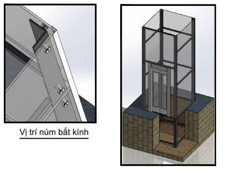 thiết kế thang vách kính