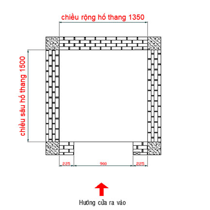 kích thước thang máy gia đình 350kg