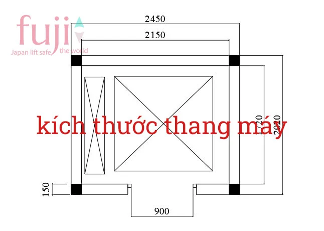 kích thước thang máy