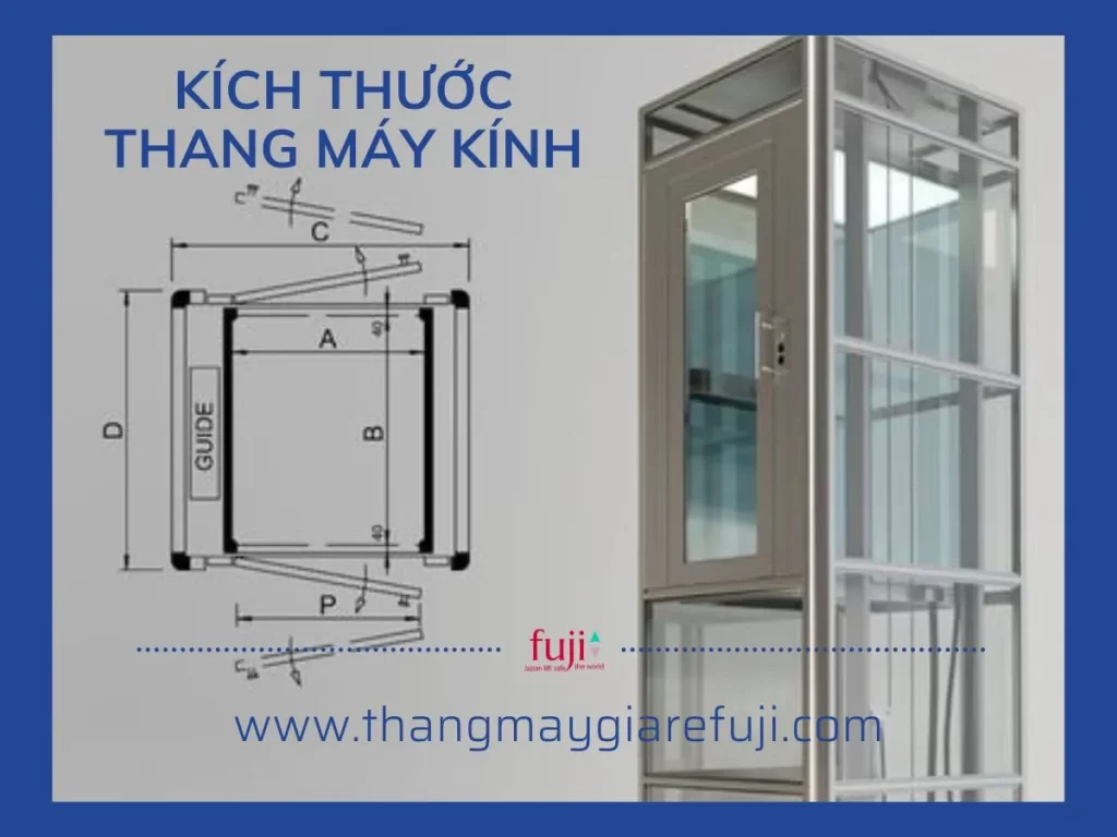 Kích thước thang máy kính